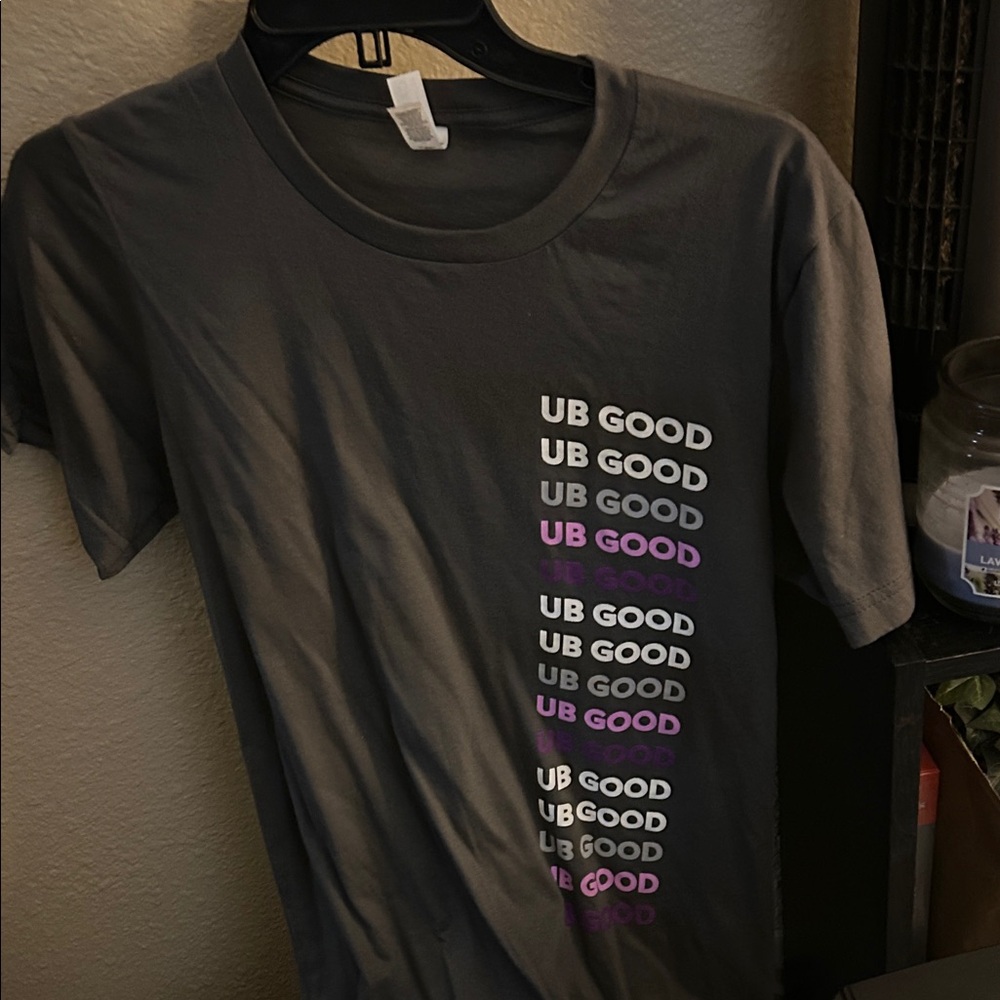 UB GOOD swag T Gray and Purple T-Shirt